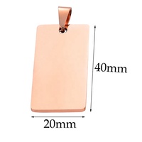 Collier avec pendentif rectangulaire personnalisé en acier inoxydable MECYLIFE, plaque de nom ou logo DIY, pendentif carré uni