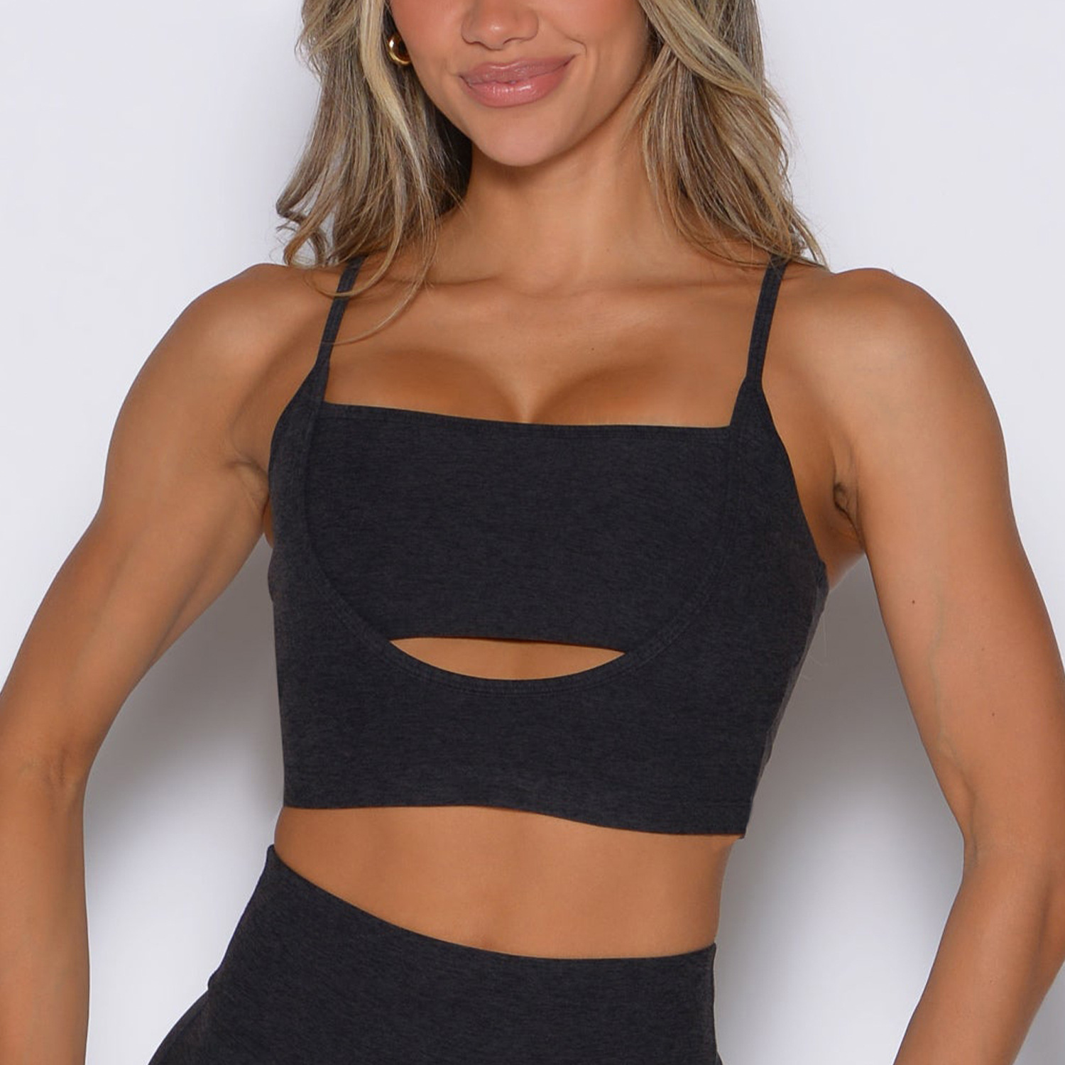 Black heather bra