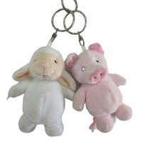 Mini peluche Animal sauvage jouets en peluche tigre singe mouton girafe grenouille canard ours hippopotame porte-clés mignon porte-clés