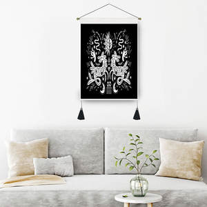 35*50cm kleine Büro Wandbehang Sonne Mond Blume Phase Tapisserie Sieben Chakra Buddha Yoga Makramee Wandt uch Decke mit Quaste - Product Image 4