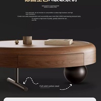Table basse de luxe italienne design Mobilier en bois haut de gamme créatif pour le salon Style antique simple pour les petits