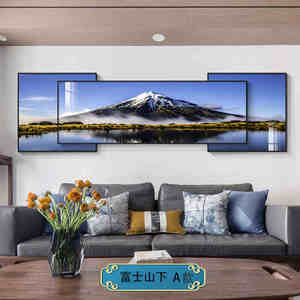 Trittico di arte moderna Trittico di cristallo dipinto sovrapposto tela appeso a muro per soggiorno decorazione divano sfondo - Product Image 4