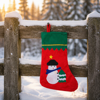 Chaussettes de Noël en feutre écologiques et durables, décorations murales, sacs cadeaux pour bonbons et fournitures de Noël