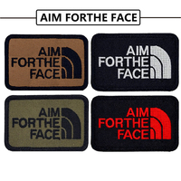 AIM FORTHER FACE Patch brodé pour vêtements, quatre couleurs, logo tactique, patch à lettres amusant, à coudre, style homme, sac à dos, chapeau, DIY