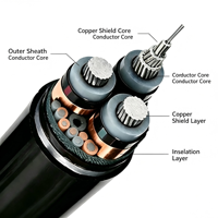 IEC 60502-2 Standard 8,7/15kV 3-adriges YJLV22 Aluminium-Mittelspannungskabel, armiert, STA XLPE, unterirdisches Direktverlegungskabel