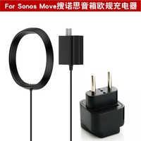 Sonos Move Speaker Dock Câble de chargeur avec connecteurs à angle droit Blindage en feuille de gaine TPE Compatible avec les prises US EU UK AU
