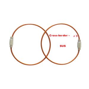 Porte-clés en câble métallique en acier inoxydable EWANG Colors avec vis - Product Image 1