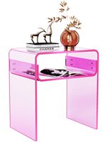 Usine En Gros 2 Niveaux Rose Acrylique Chevet Table De Chevet Salon Table Basse pour Chambre Décor À La Maison Meubles