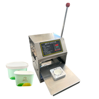 Machine de scellage manuelle pour gobelets à nouilles, machine d'emballage pour gobelets de chips, scelleuse de films en aluminium pour aliments, scelle 4 gobelets à la fois