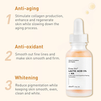 Marque distributeur Sérum raffermissant et blanchissant pour la peau 5% concentré d'acide lactique organique soin de constriction des pores du visage