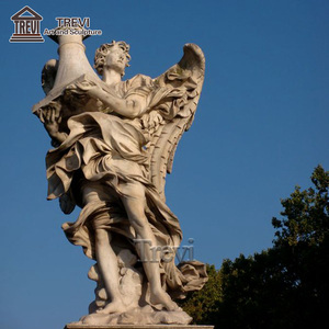 Famosa Statua di <span class=keywords><strong>Angelo</strong></span> <span class=keywords><strong>Maschio</strong></span> a Grandezza Naturale in Marmo Bianco, Scultura di <span class=keywords><strong>Angelo</strong></span> <span class=keywords><strong>Maschio</strong></span> - Product Image 6