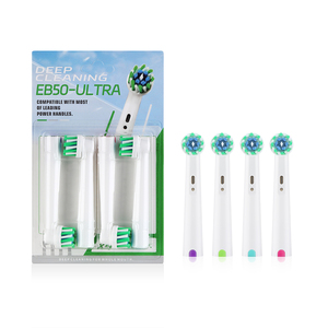 Lot de 4 têtes de brosse de rechange pour brosses à dents à <span class=keywords><strong>action</strong></span> croisée EB50-Ultra <span class=keywords><strong>B</strong></span>-<span class=keywords><strong>ORAL</strong></span> - Product Image 1