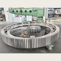 Engranaje Anular Grande de Acero Aleado Forjado, Engranaje de Módulo Grande, Tratamiento Térmico Uniforme, Procesado en Horno de Tipo Pit