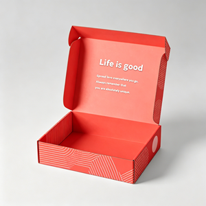 Caja de Cartón Corrugado para Envíos con Logotipo Personalizado - Embalaje Plano Reciclable con Acabado Barnizado e Impresión a Doble Cara para Zapatos y Ropa - Product Image 2