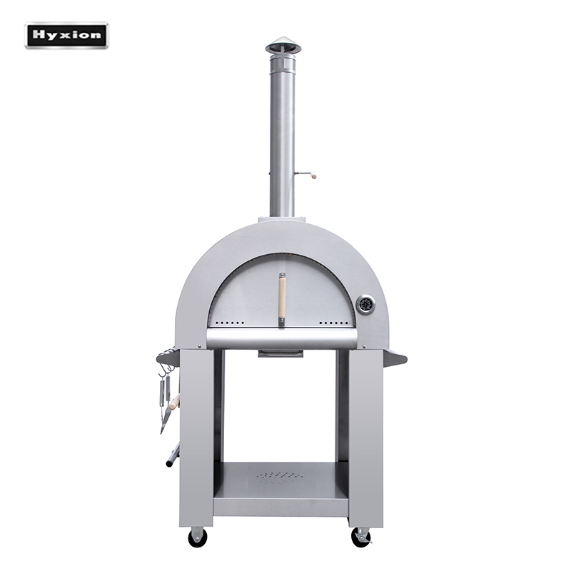 Lycan отдельно стоящая Нержавеющая Сталь деревянная уличная печь для пиццы с каменным полом