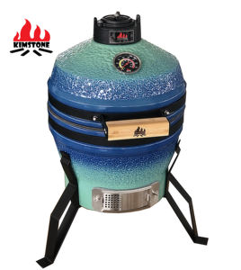 Barbecue en céramique <span class=keywords><strong>Kamado</strong></span> portable Kimstone de taille <span class=keywords><strong>mini</strong></span> 13 pouces avec support en acier et accessoires de barbecue standard - Product Image 2