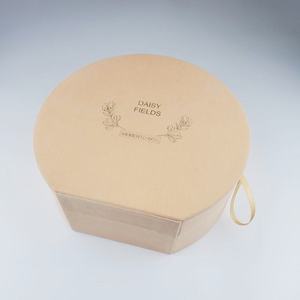 Scatola Regalo Rigida Rotonda Personalizzata con Logo in Rilievo, Manico in PU e Chiusura Magnetica, Confezione Regalo <span class=keywords><strong>per</strong></span> Baby Shower - Product Image 2