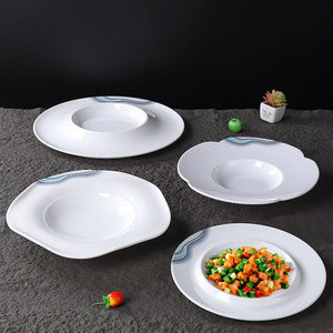 จานอาหารเย็นทรงศิลปะ รูปทรงไม่สม่ำเสมอ ทนทาน ใช้ในโรงแรมร้านอาหาร - Product Image 1