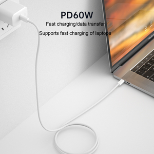 Câble de données USB-C vers USB-C en nylon 1M, câble tressé de haute qualité 60W 3ft pour téléphones 17 15 16, câbles de charge rapide - Product Image 5