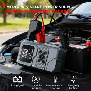 4 1 portabel ABS Jump <span class=keywords><strong>Starter</strong></span> baterai mobil Booster Power Bank 8000mAh pompa udara ban Digital pengukur tekanan lampu darurat - Product Image 2