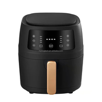 Friteuse à air numérique intelligente 5L 6L avec écran tactile, sans huile, pour la cuisson domestique, friteuses électriques à air chaud pour usage domestique