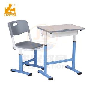 Adjustable desk and chair for student space saving school furniture