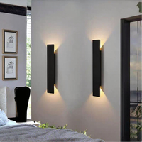 Applique murale LED moderne en aluminium 12W avec plusieurs températures de couleur pour la décoration de chambre/salon