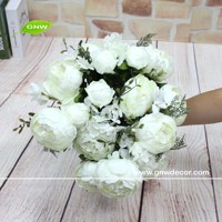 Glycine artificielle en plastique, décoration d'intérieur, mariage, vente en gros, couleur ivoire, soie, œillet, tournesol, orchidée, hortensia, rose, pivoine