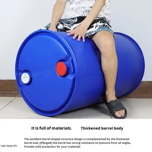 도매 200L 플라스틱 드럼 식품 등급 이중 링 배럴 엔진 오일 및 폐액 용 두꺼운 뚜껑 - Product Image 3