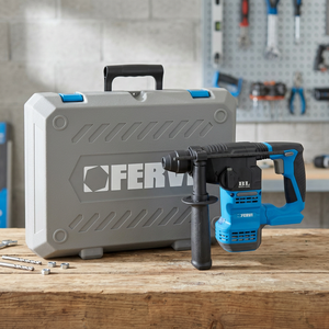 FERVI 20V Power Hammer <b>Drill</b> SDS-Plus Chuck 0-4500 Percussion/min Max 20mm Wood Drilling Capacity-Versatile Tool for Various - Product Image 2