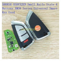 Llaves de Vehículos al por Mayor VVDI Xhorse Llave Inteligente Universal XSDFX2EN Estilo Cuchillo de Proximidad 4 Botones Serie XM38