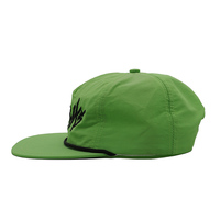 Casquette de sport unisexe adulte en tissu Oxford vert à 5 panneaux, style urbain, avec motif à pois
