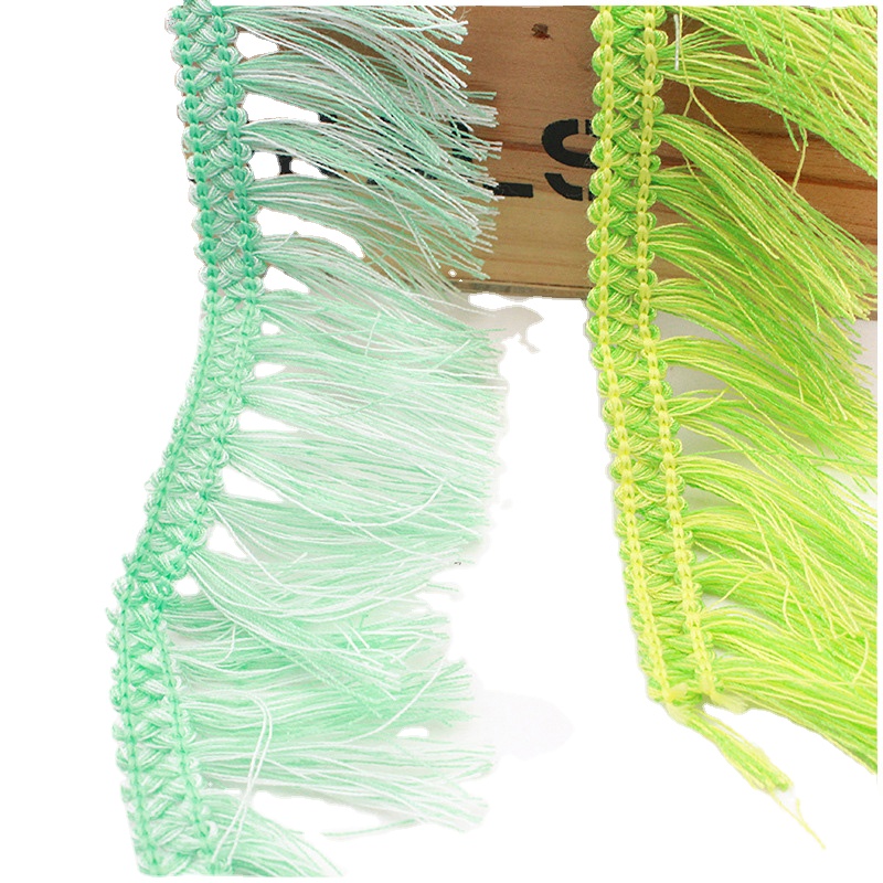 Аксессуары для одежды обрезка 4 см полиэстер двухцветная тканая кисточка бахрома для одежды