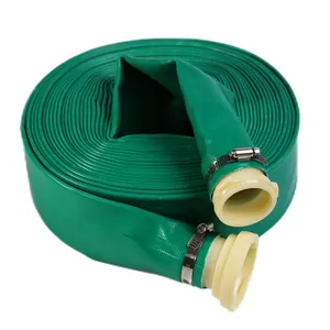 고압 농업 관개 확장 가능한 PVC Layflat 배출 호스 물 펌프 누워 플랫 파이프 호스