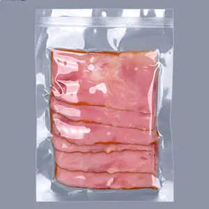 Sac sous vide en plastique transparent de qualité alimentaire pochette de cornue PA résistant aux hautes températures sac sous vide alimentaire pour conservation des aliments