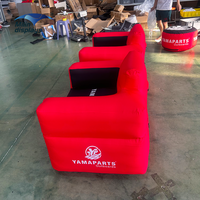 Fauteuil gonflable imprimé personnalisé, canapé-lit scellé à l'air avec tabouret pour le sport motorisé, les salons professionnels, les événements de vente au détail