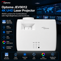 Proyector Láser Optoma JEV9012 4K UHD para Sala de Monitoreo, 4500 Lúmenes con Alto Contraste y Tecnología Duracore