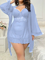 Robe personnalisable en maille transparente à volants pour femme et nuisette en dentelle à col en V, bustier ajouré, mini-robe décontractée