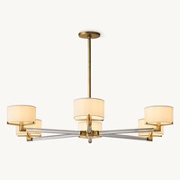 Lustre suspendu rond de style nordique classique pour décoration intérieure