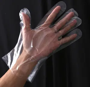 Werbe-Mehrzweck-transparente Einweg handschuhe aus Polyethylen in Lebensmittel qualität PE-Handschuhe aus klarem Kunststoff