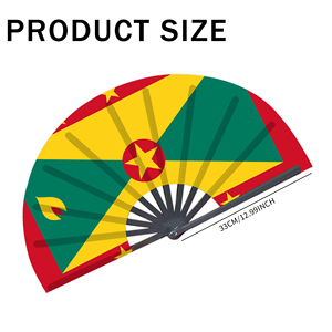 Abanicos Plegables de Bambú con la Bandera de Granada al por Mayor, Abanico de Mano para Carnaval, Boda, Festival, Fiesta, Agencia de Viajes - Product Image 3