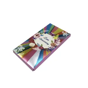 Folding paper packaging cold foiling chocolate box colorful printing custom design chocolate candy paper box