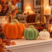 Décoration d'automne en velours floqué de qualité supérieure, centre de table pour Halloween, pour la maison, la table, l'entrée, la ferme