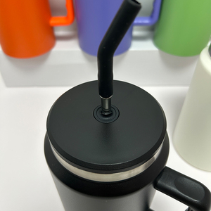 50oz /1500ml <b>Large</b> Capacity Vacuum Insulated Car <b>Cup</b> Stainless Steel Tumbler with Handle & Straw Lid Custom Logo - Product Image 3