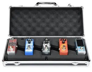 Pedal Pad Case 5 Guitar Effects Pedal board for 5 Mini Pedals Power Supply Cables