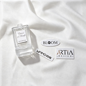 Autocollant de logo 3D personnalisé, emballage de flacon de parfum de luxe, adhésif puissant, étiquette de parfum en métal gaufré personnalisée - Product Image 6