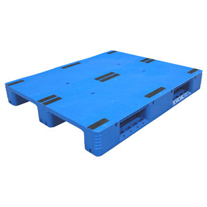 Palette en plastique plate de type Sichuan 1210, 4 voies, simple face, pour rayonnages d'entrepôt, résistante à l'humidité, avec renfort en acier - Product Image 1