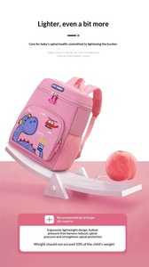 Sacs à dos scolaires Tomic tendance pour enfants, sacs à dos mignons à motif de dessin animé pour garçons et filles de maternelle, portables, légers et imperméables en nylon - Product Image 3
