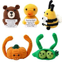 Nouvelle poupée au crochet en peluche courte faite à la main, abeille en pot, positive, pomme de terre au crochet, unisexe, 100-150 cm