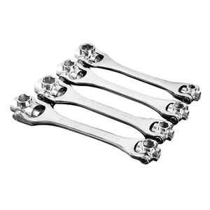 8 em 1 multi-função chave de soquete universal com prata magnética Dogbone Wrench Multifuncional 8-em-1 Hex Soquete Wench